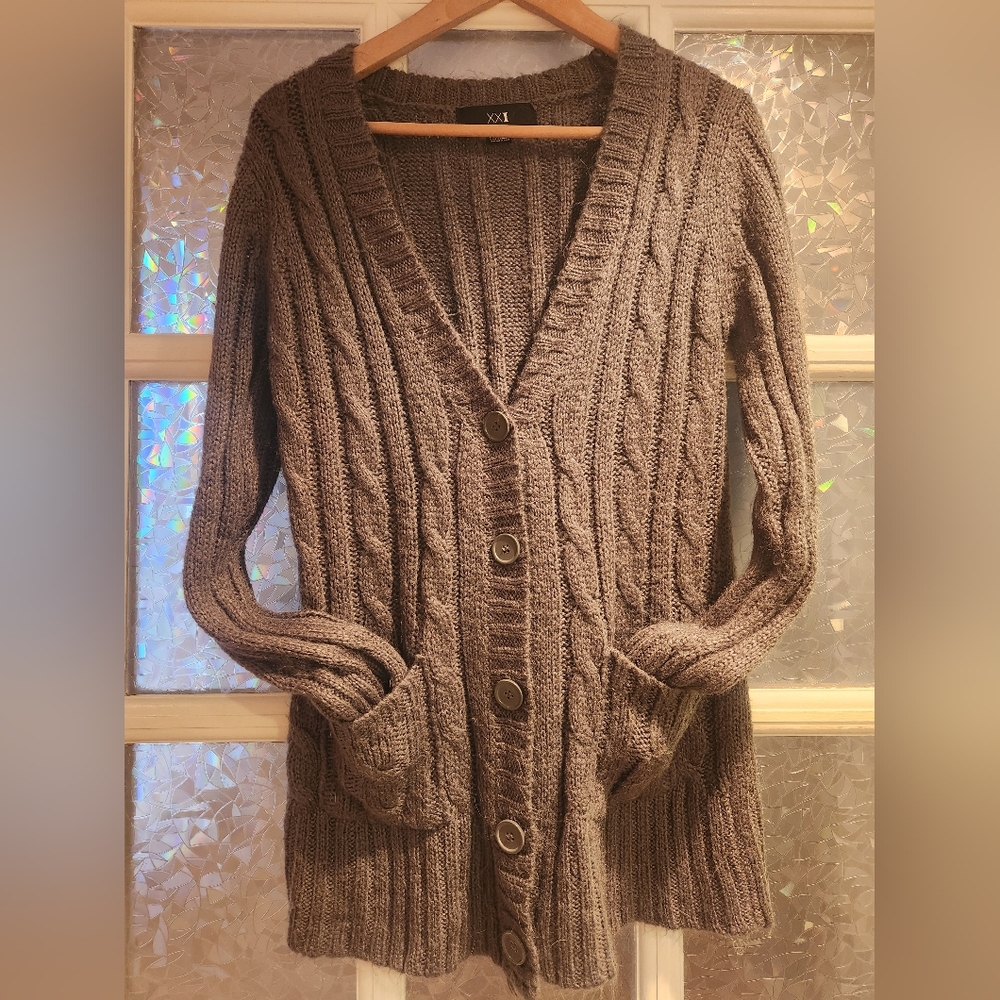 Forever 21 Gray Cardigan Sweater